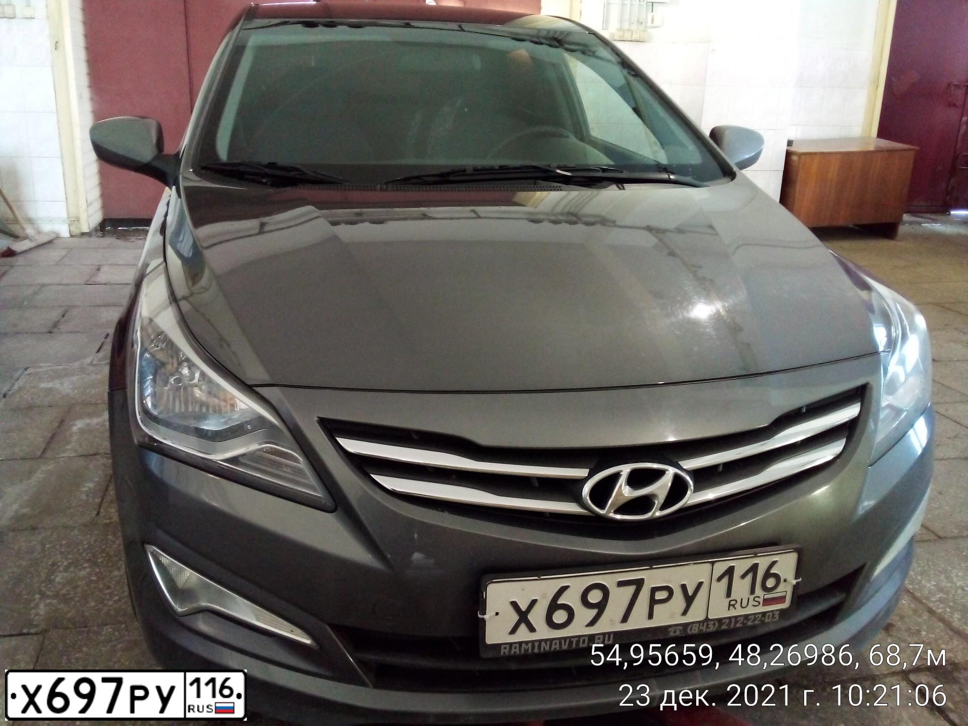 Фото автомобиля HYUNDAI SOLARIS, 2016 — госномер Т197УК790