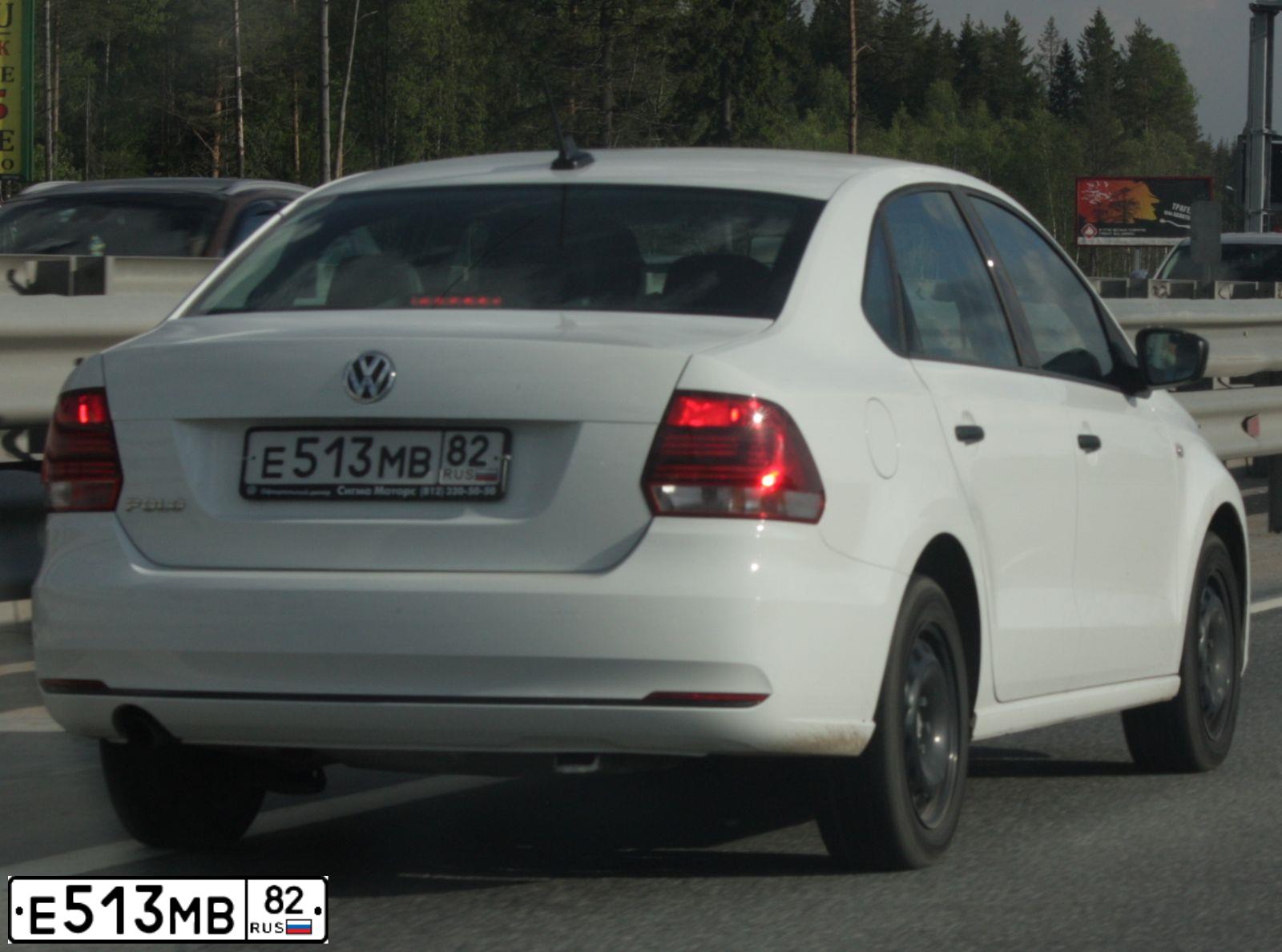 Фото автомобиля VOLKSWAGEN POLO, 2017 — госномер Е510ВТ11. Цвет: Белый