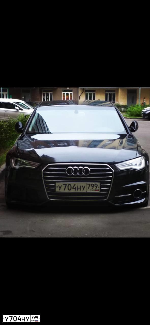 Фото автомобиля AUDI A6, 2016 — госномер У704НУ799. Цвет: ЧЕРНЫЙ