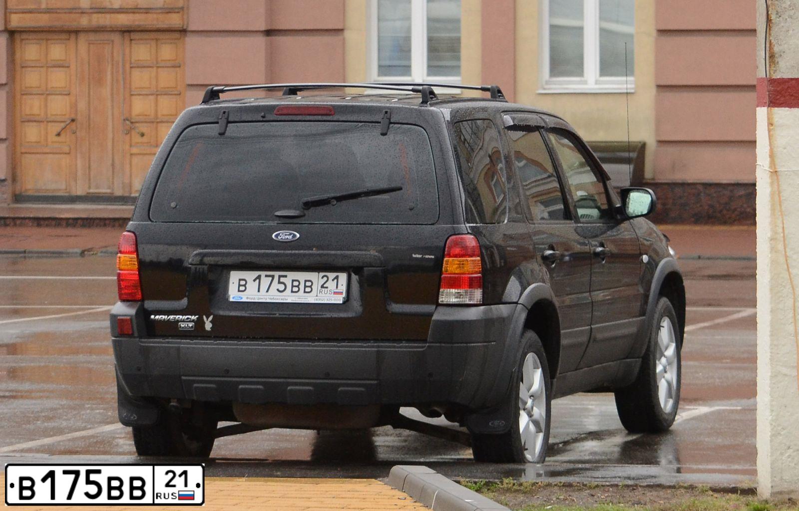 Фото автомобиля FORD MAVERICK, 2005 — госномер В175ВВ21. Цвет: ЧЕРНЫЙ