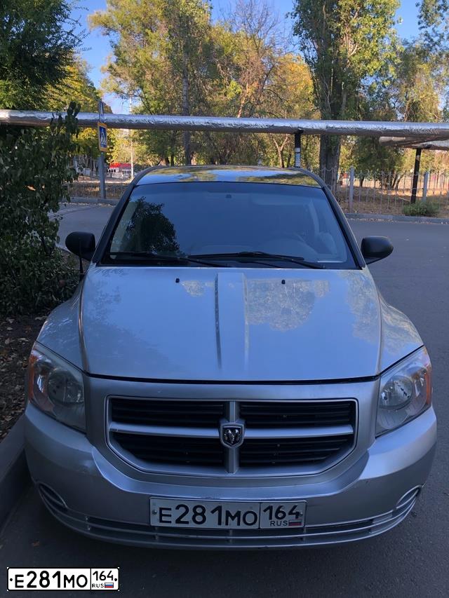 Фото автомобиля DODGE CALIBER, 2006 — госномер Е281МО164. Цвет: СЕРЕБРИСТЫЙ