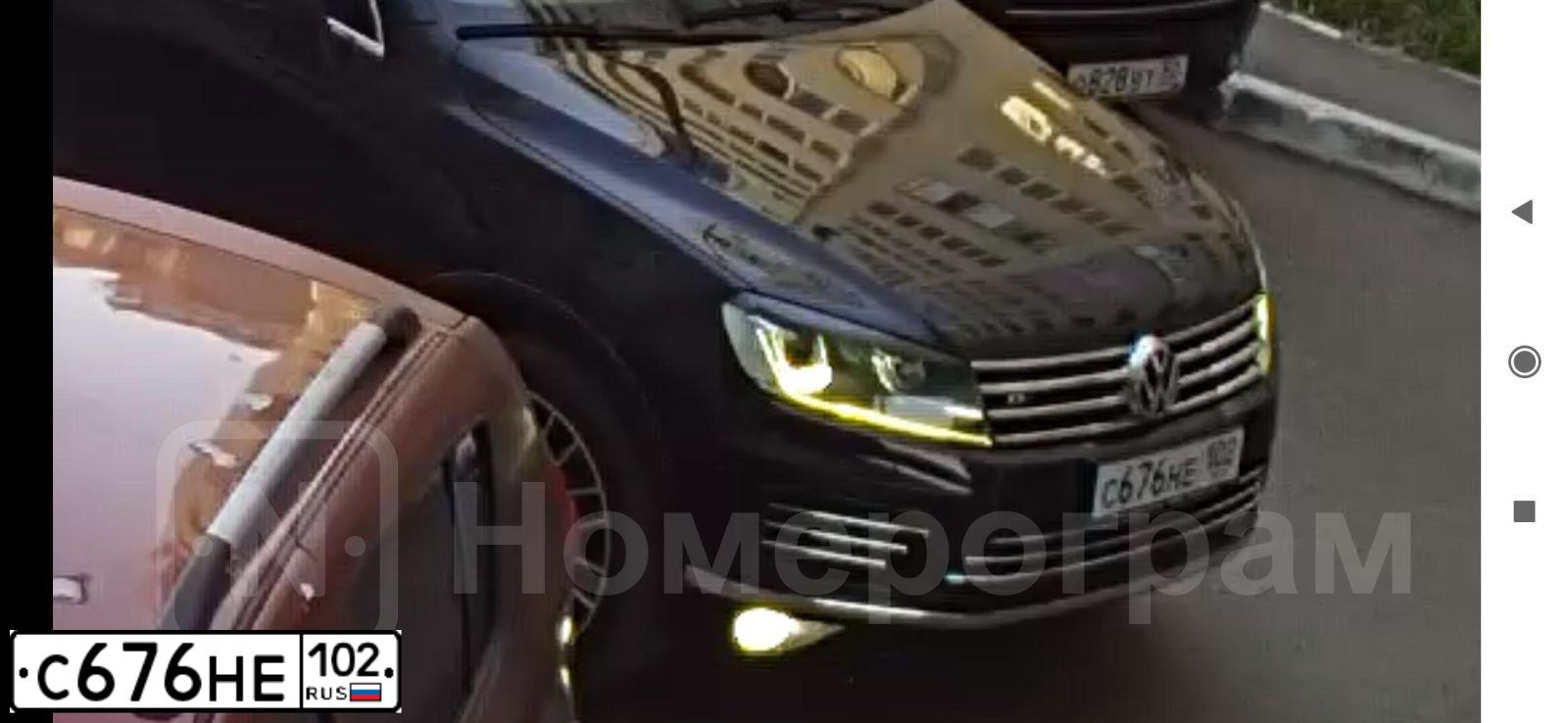 Фото автомобиля VOLKSWAGEN TOUAREG, 2017 — госномер С676НЕ102. Цвет: ЧЕРНЫЙ