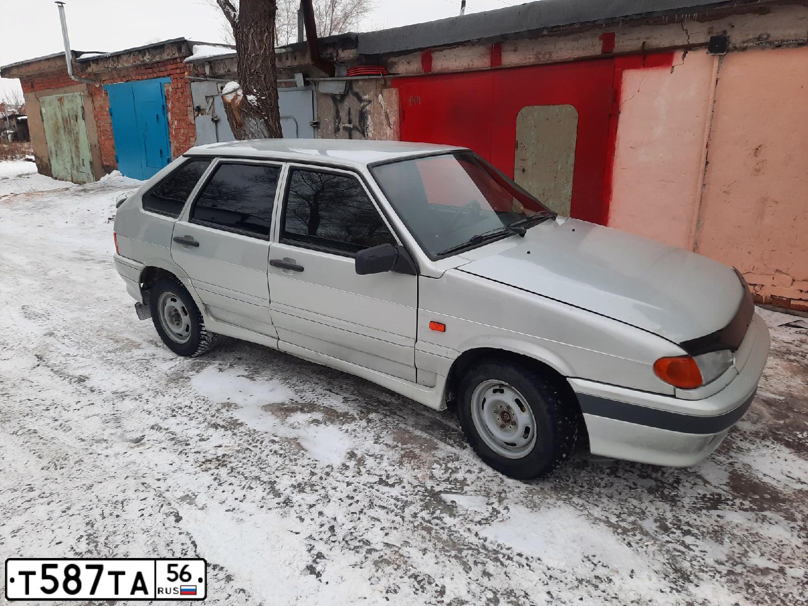 Фото автомобиля LADA 2114 SAMARA, 2006 — госномер Т587ТА56. Цвет: МОЛОЧНО-БЕЛЫЙ СЕРЕБРИСТЫЙ