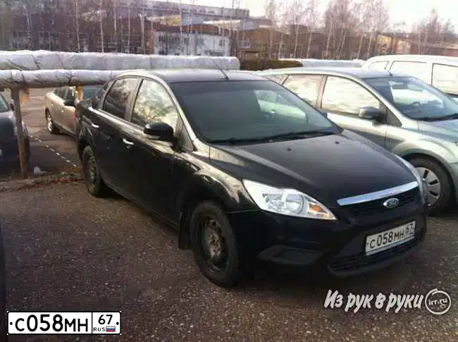 Фото автомобиля FORD FOCUS, 2011 — госномер С058МН67. Цвет: ЧЕРНЫЙ