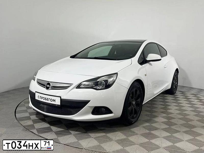 Фото автомобиля OPEL ASTRA, 2014 — госномер Т034НХ71. Цвет: Белый