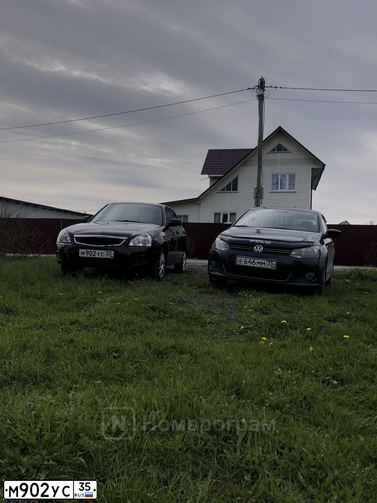 Фото автомобиля LADA 2172 PRIORA, 2011 — госномер М902УС35. Цвет: ТЕМНО-ВИШНЕВЫЙ