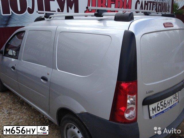 Фото автомобиля LADA LARGUS FURGON, 2013 — госномер М656НУ48. Цвет: Серебристый