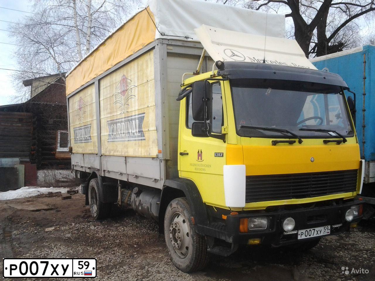 Фото автомобиля MERCEDES ATEGO, 1992 — госномер Р007ХУ59. Цвет: ЖЕЛТЫЙ