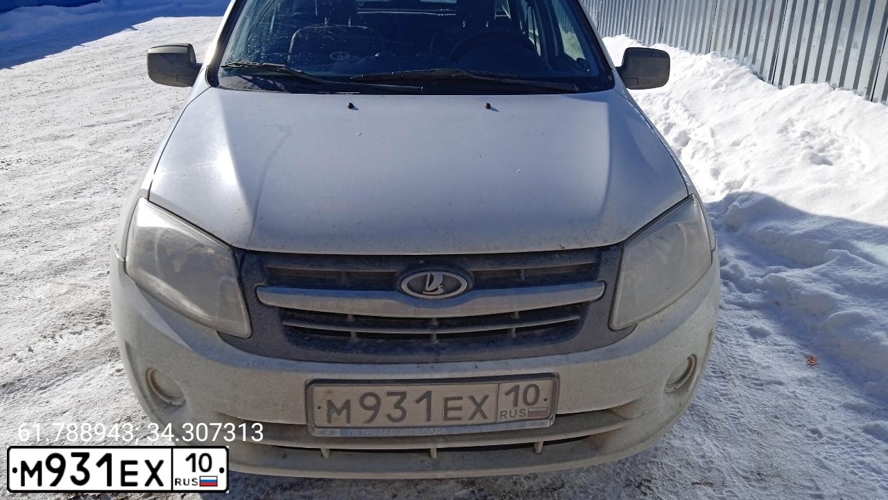 Фото автомобиля LADA 2190 GRANTA, 2014 — госномер М931ЕХ10. Цвет: БЕЛЫЙ