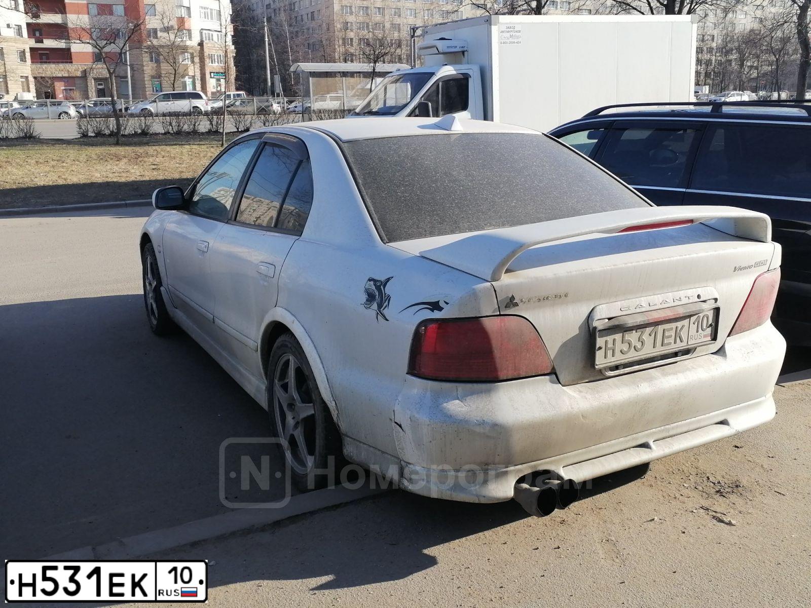 Фото автомобиля МИЦУБИСИ ГАЛАНТ МИЦУБИСИ ГАЛАНТ, 1999 — госномер Н531ЕК10. Цвет: Белый