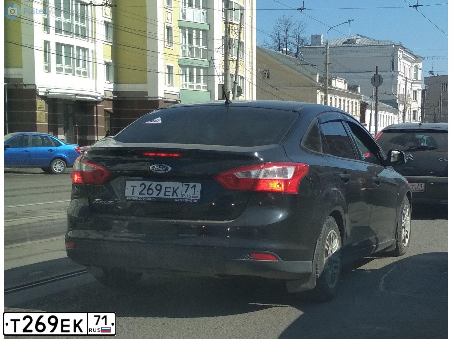 Фото автомобиля FORD FOCUS, 2011 — госномер М080КХ71. Цвет: ЧЕРНЫЙ