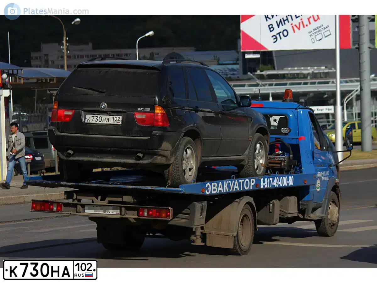 Фото автомобиля BMW X5, 2003 — госномер К730НА102. Цвет: ЧЕРНЫЙ