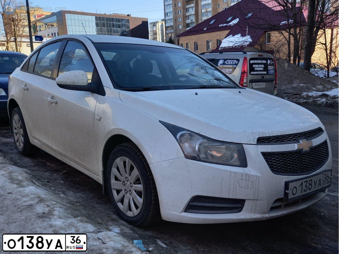 Фото автомобиля CHEVROLET CRUZE, 2012 — госномер А433СК67. Цвет: Белый