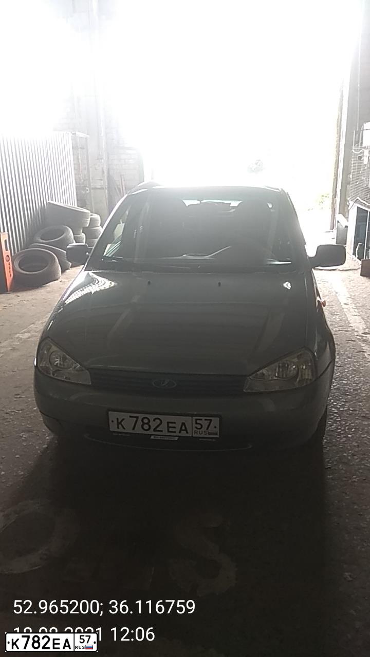 Фото автомобиля LADA 1118 KALINA, 2010 — госномер К489АМ57. Цвет: Темно-серый металлик