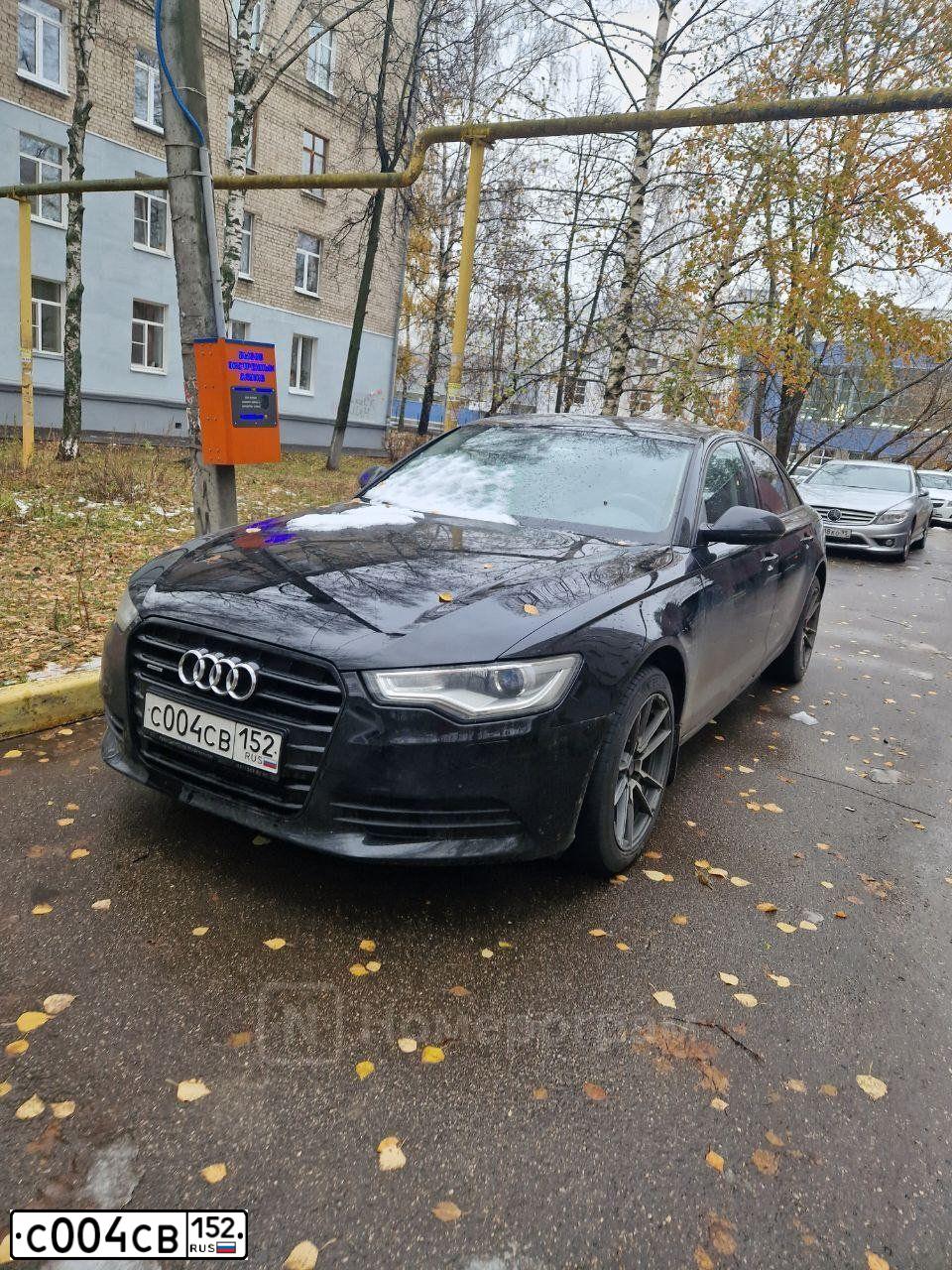Фото автомобиля AUDI A6, 2012 — госномер С004СВ152. Цвет: ЧЕРНЫЙ