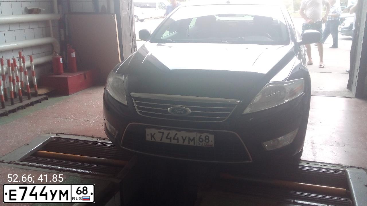 Фото автомобиля FORD MONDEO, 2009 — госномер К744УМ68. Цвет: ЧЕРНЫЙ
