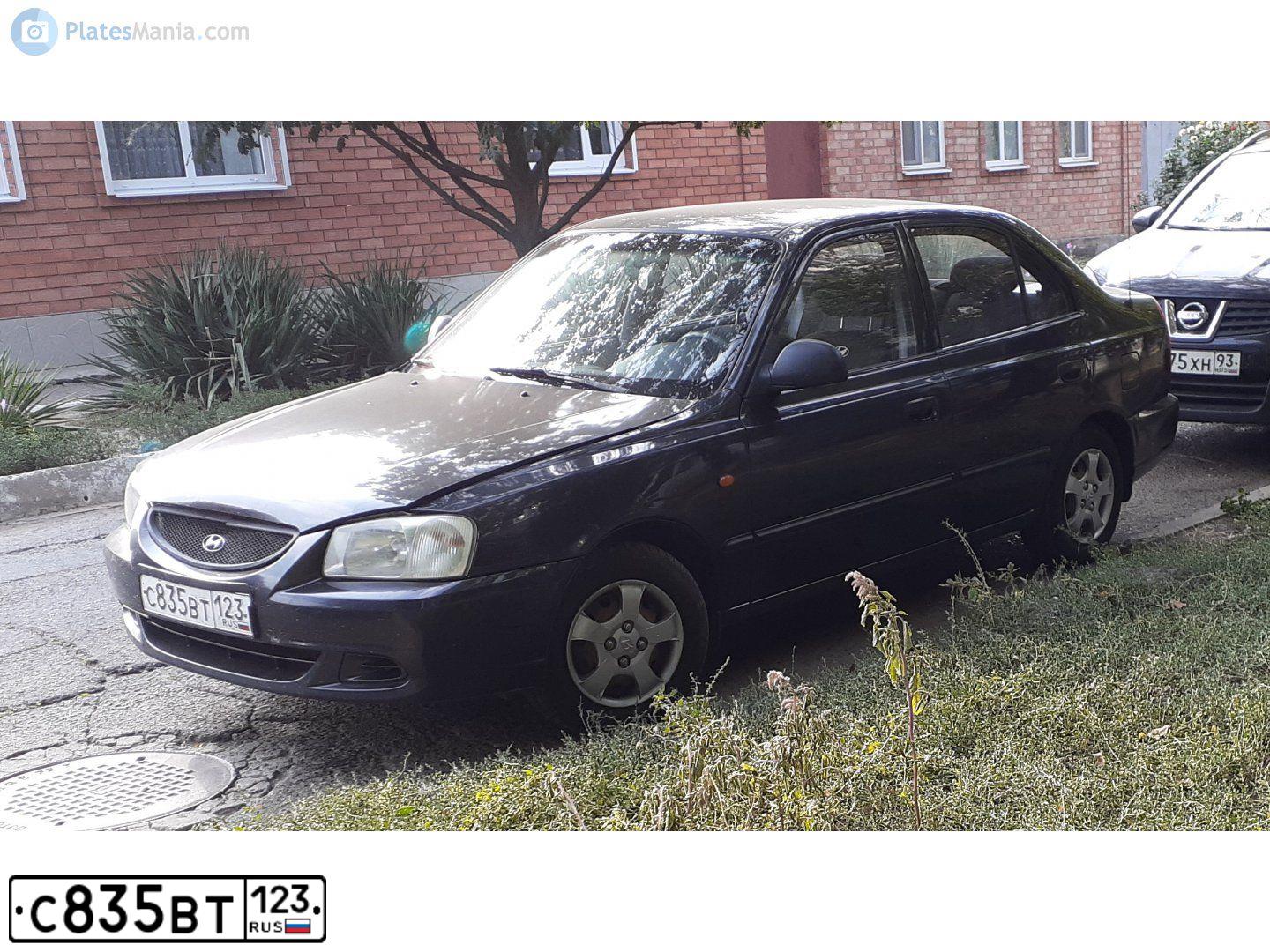 Фото автомобиля TAGAZ ACCENT, 2008 — госномер В478ЕР193. Цвет: ЧЕРНЫЙ