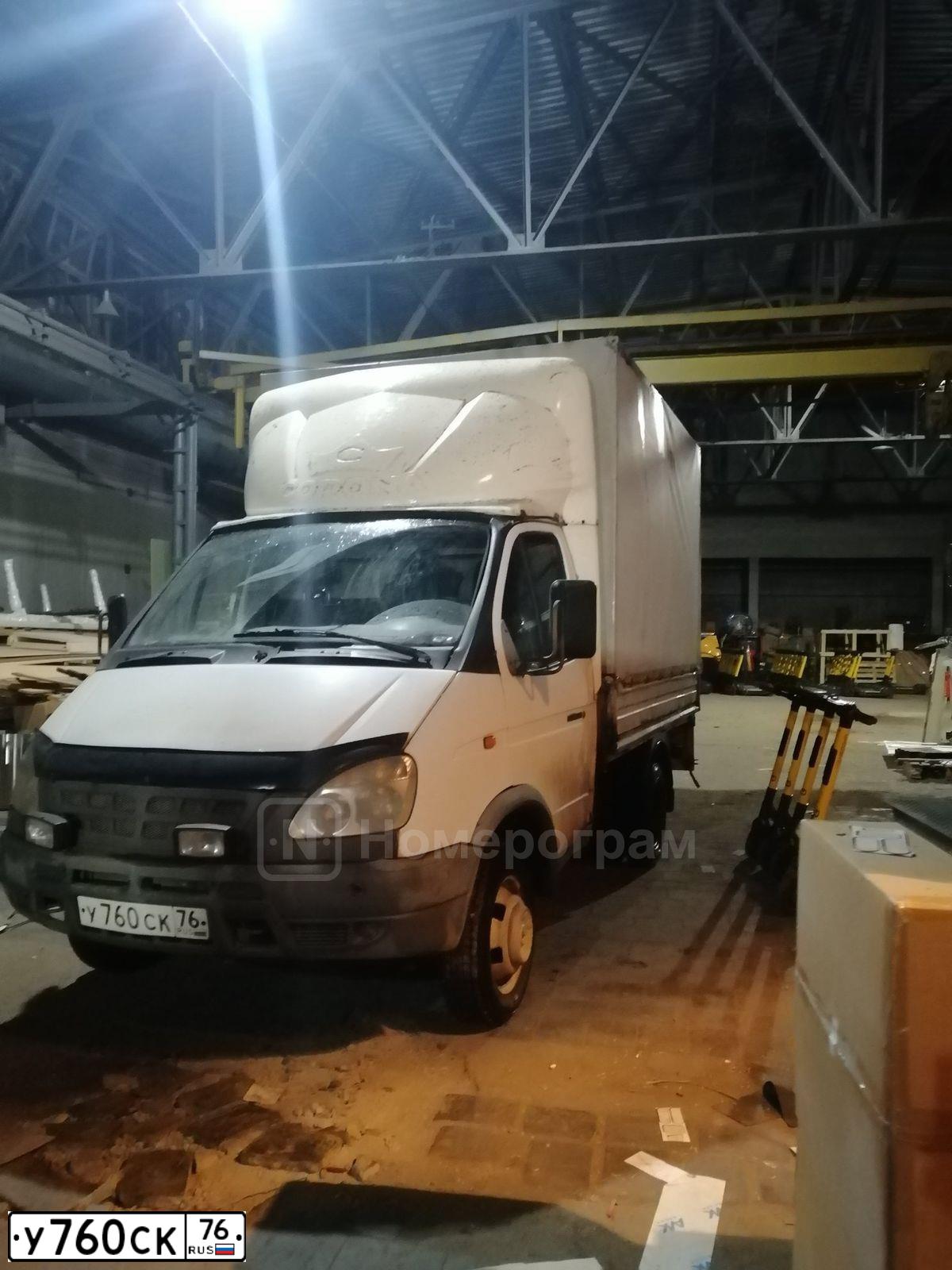 Фото автомобиля GAZ 3302 EL, 2003 — госномер У760СК76. Цвет: Белый