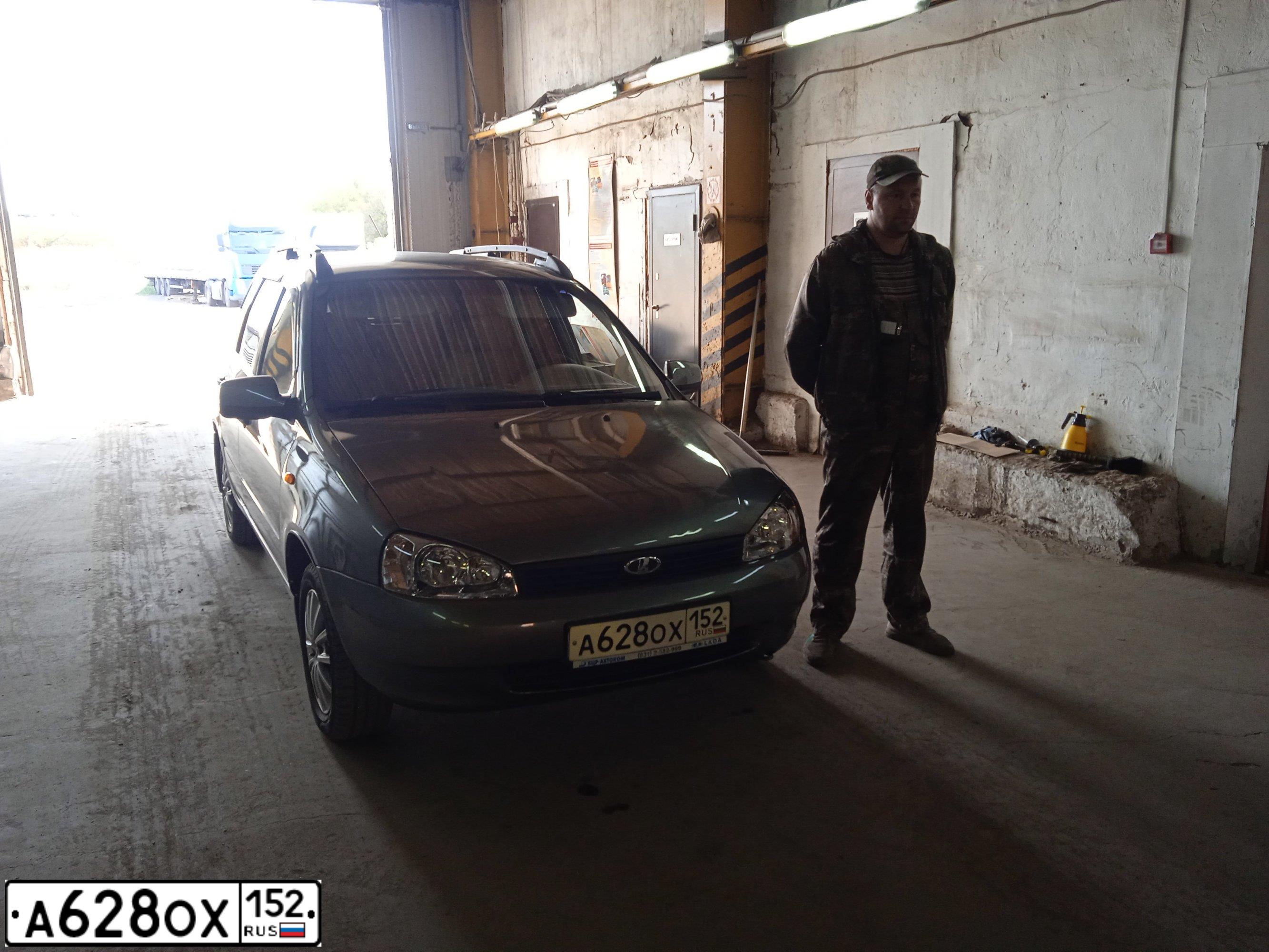 Фото автомобиля LADA 1117 KALINA, 2009 — госномер А628ОХ152. Цвет: ТЕМНО-СЕРЫЙ