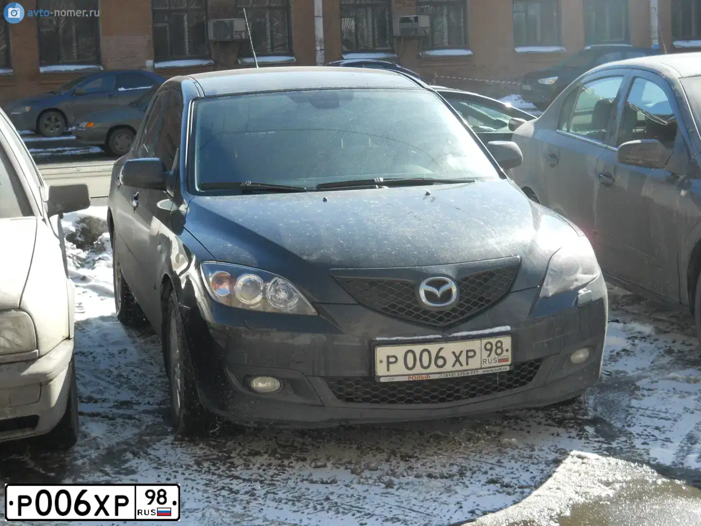 Фото автомобиля MAZDA 3, 2008 — госномер Р278НА58. Цвет: ЧЕРНЫЙ
