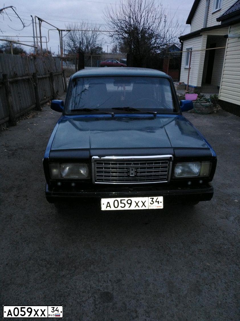 Фото автомобиля LADA 2107, 2001 — госномер А059ХХ34. Цвет: СИНЕ ЗЕЛЕНЫЙ