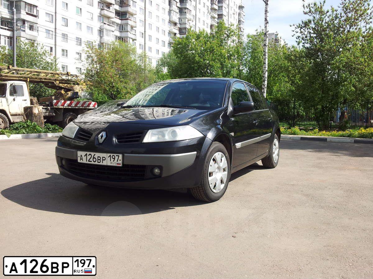 Фото автомобиля RENAULT MEGANE, 2006 — госномер О594ТН40. Цвет: ЧЕРНЫЙ