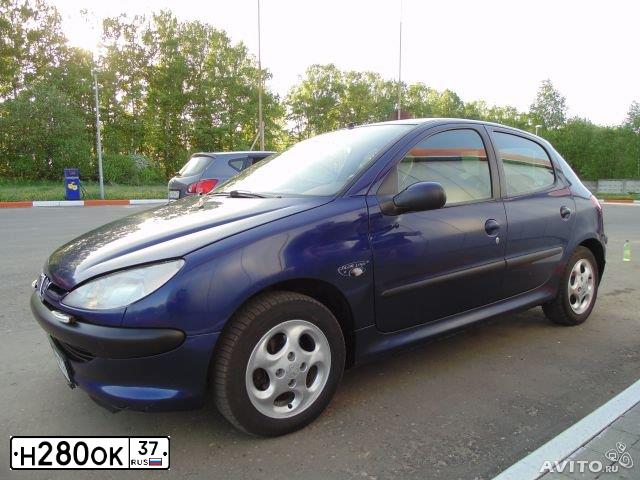 Фото автомобиля PEUGEOT 206, 2001 — госномер Н280ОК37. Цвет: СИНИЙ