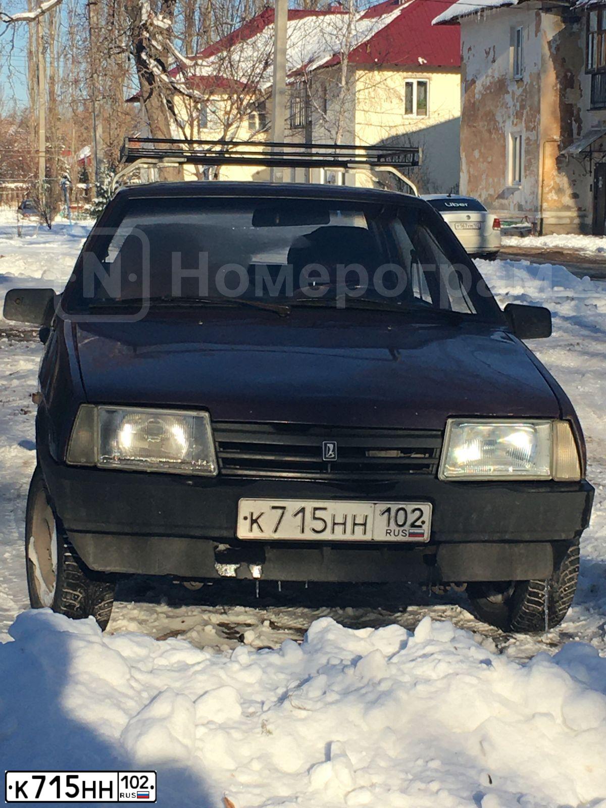 Фото автомобиля LADA 2109 SAMARA, 1998 — госномер К715НН102. Цвет: ФИОЛЕТОВЫЙ