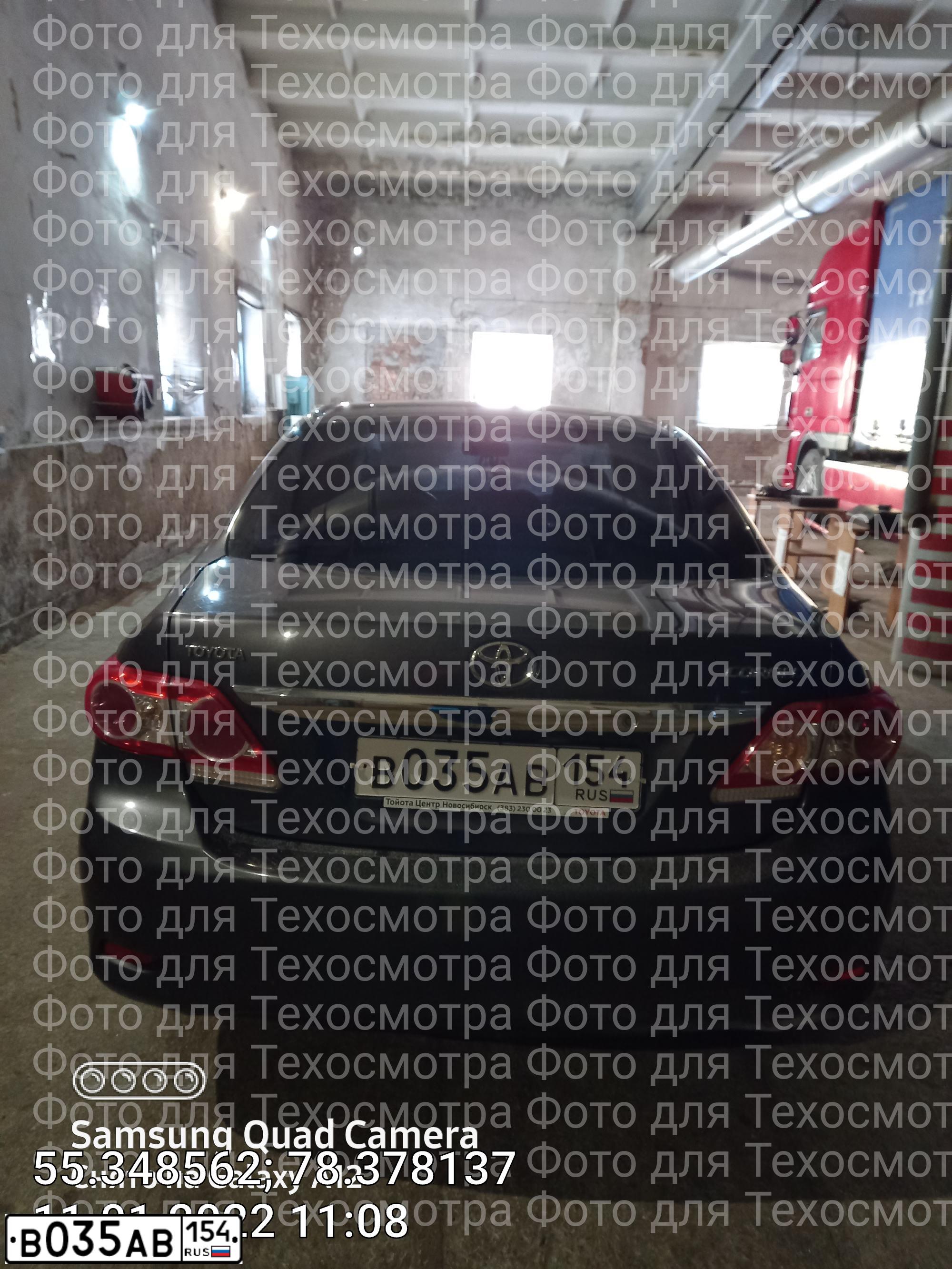 Фото автомобиля TOYOTA COROLLA, 2011 — госномер В035АВ154. Цвет: СЕРЫЙ