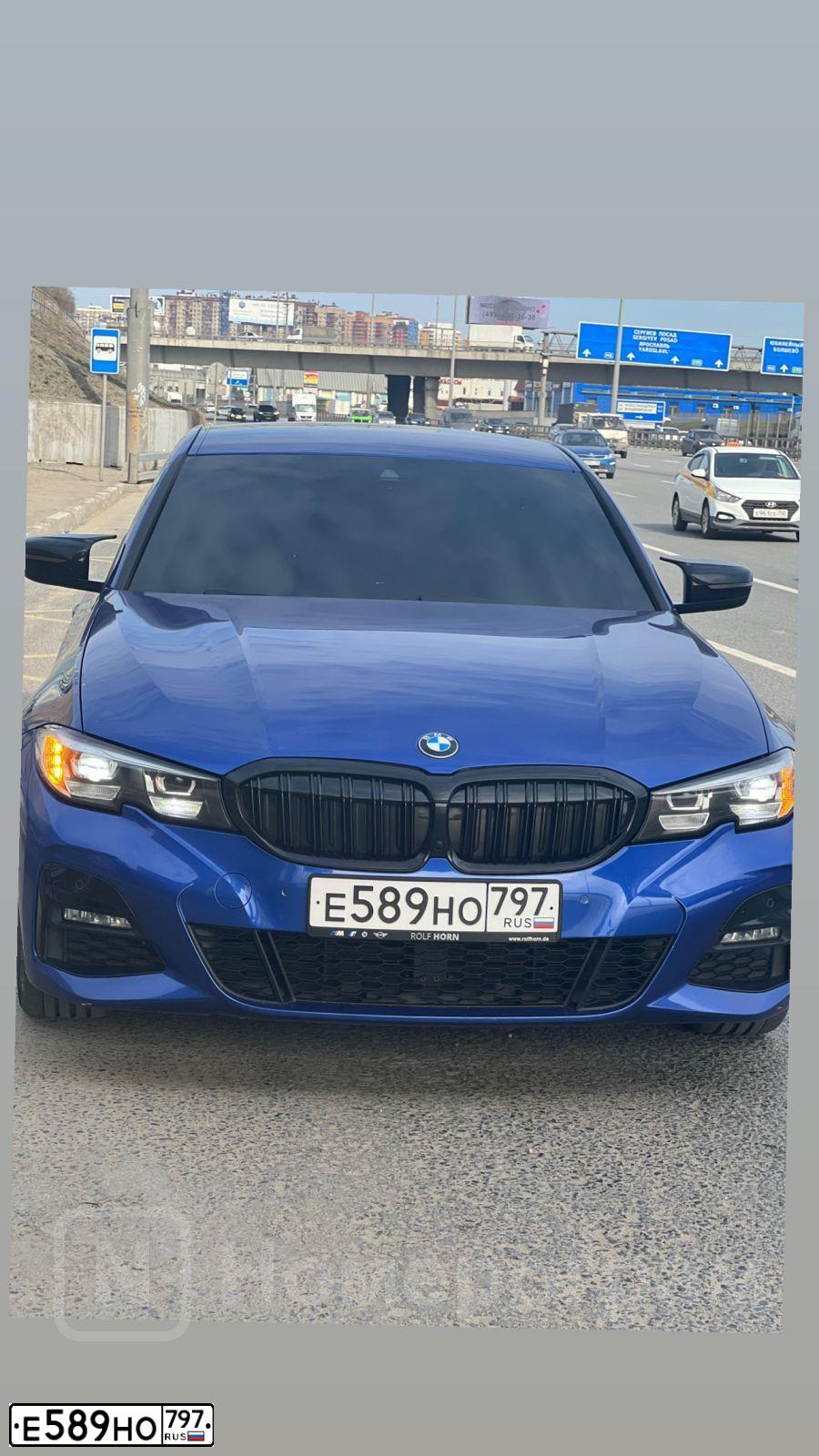 Фото автомобиля BMW 320D XDRIVE, 2019 — госномер Е589НО797. Цвет: синий