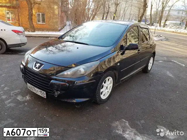 Фото автомобиля PEUGEOT 307, 2007 — госномер О260АВ159. Цвет: ЧЕРНЫЙ