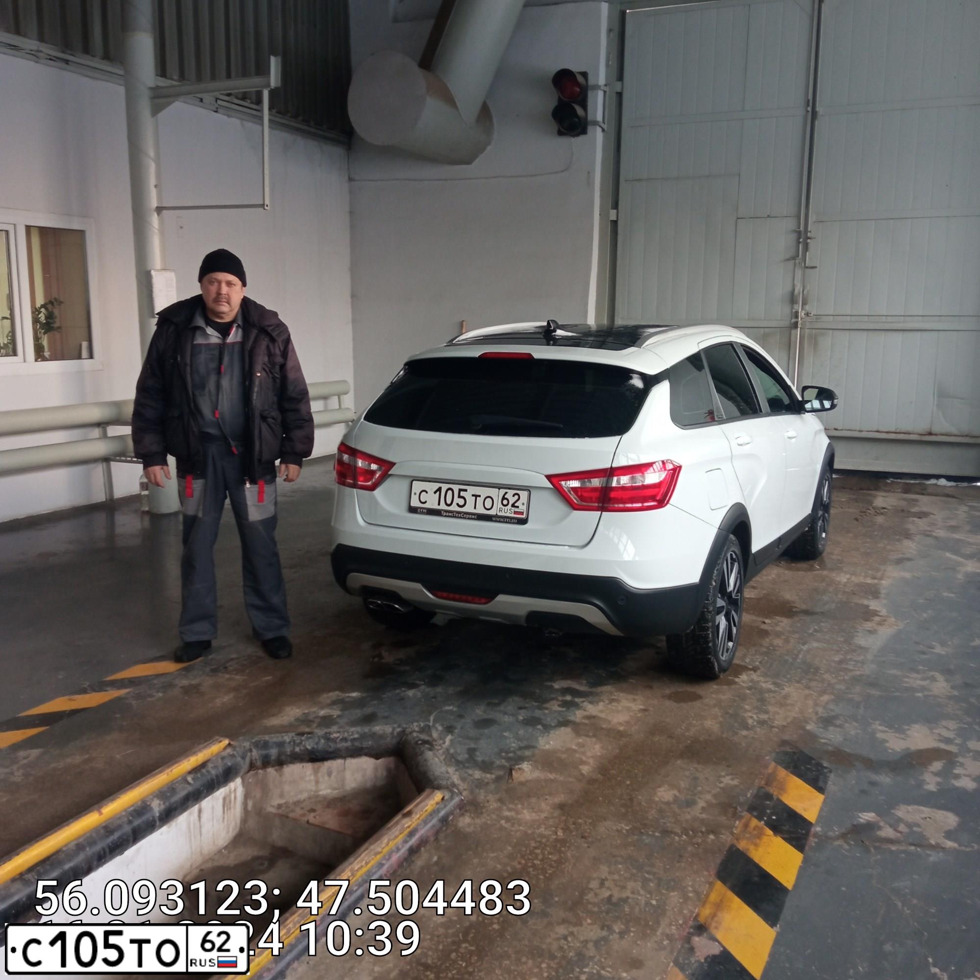 Фото автомобиля LADA VESTA, 2020 — госномер С105ТО62. Цвет: БЕЛЫЙ ЧЕРНЫЙ