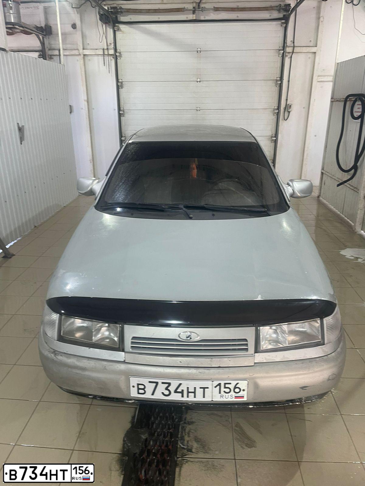 Фото автомобиля LADA 2110, 2003 — госномер В734НТ156. Цвет: Светло-серебристый металик