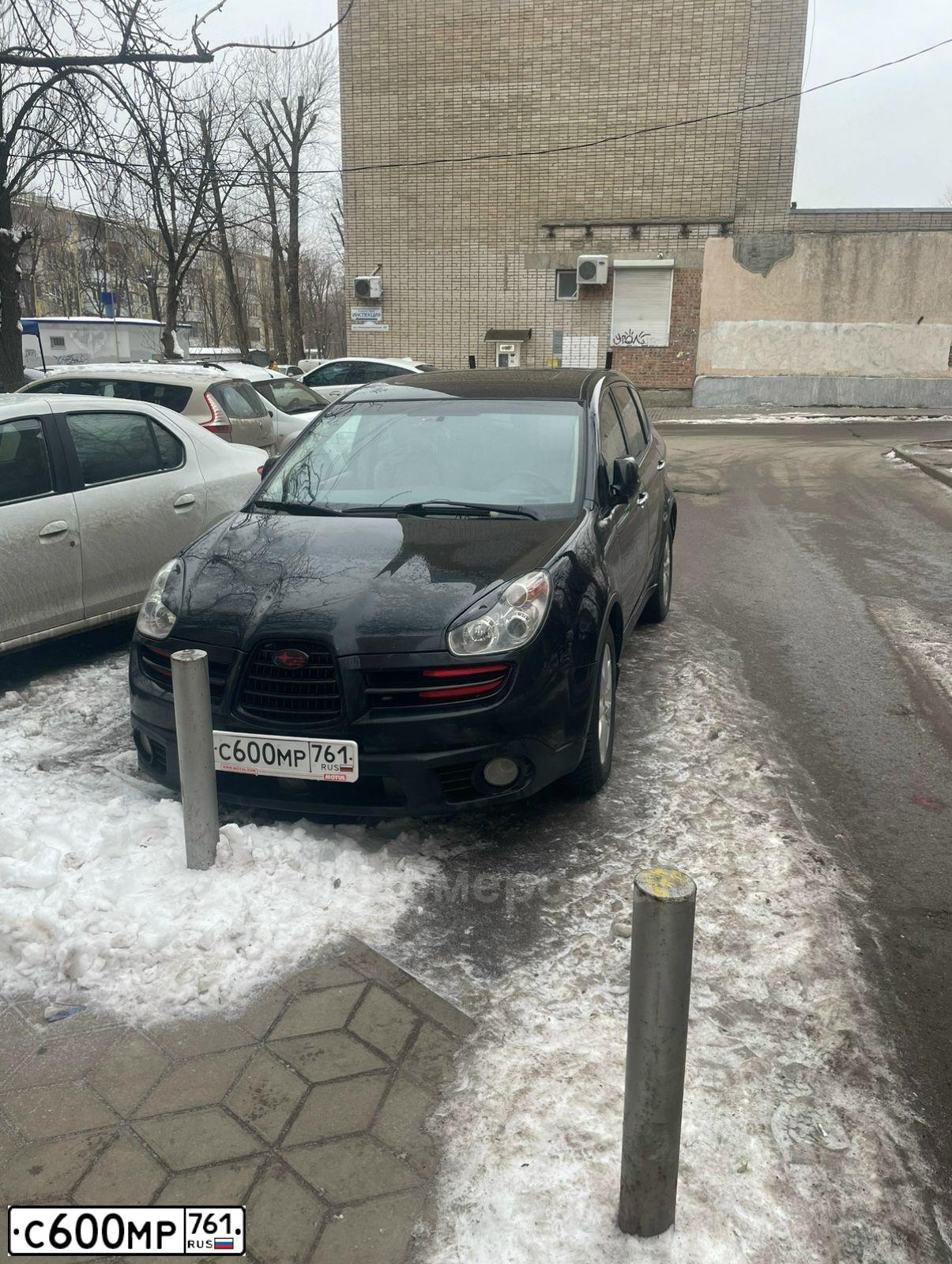 Фото автомобиля SUBARU B9 TRIBECA, 2007 — госномер С600МР761. Цвет: БЕЛЫЙ