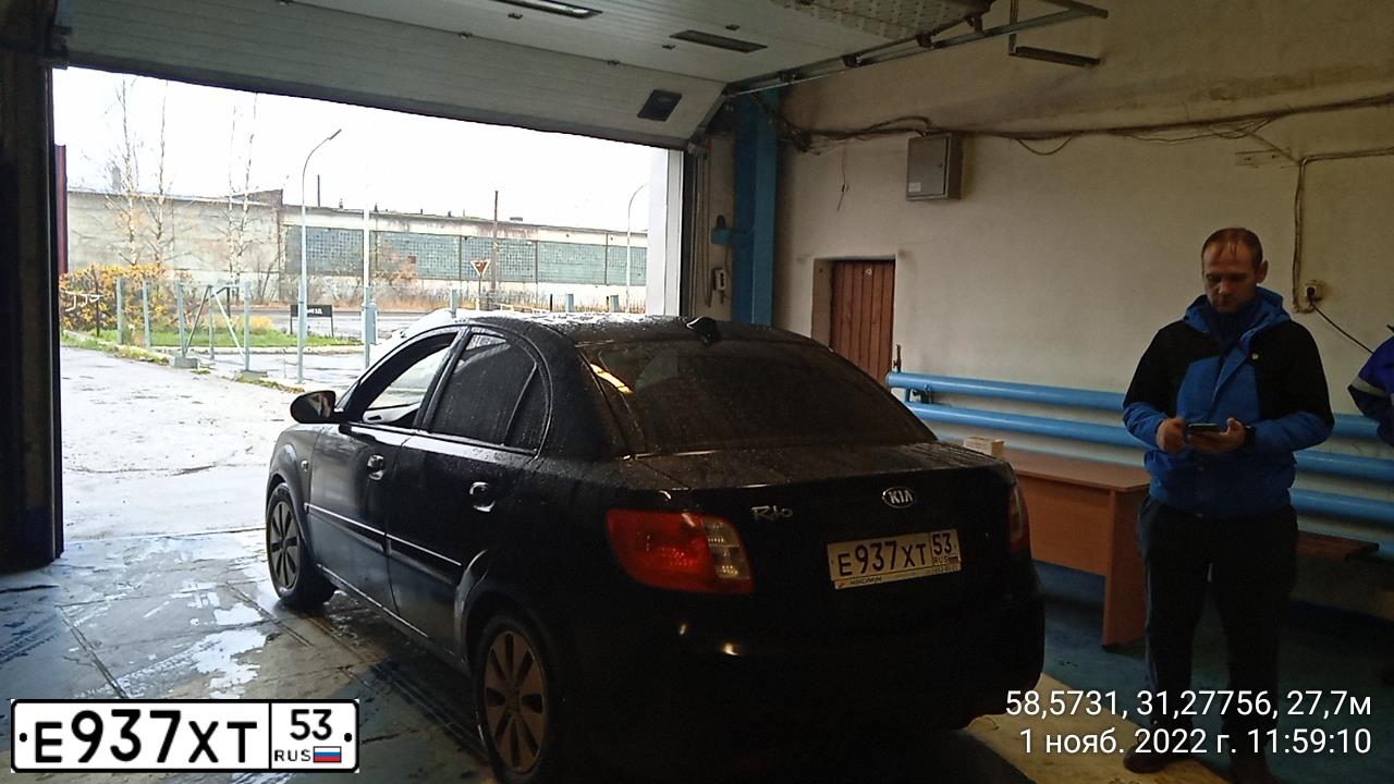 Фото автомобиля KIA RIO, 2009 — госномер К451СС53. Цвет: ЧЕРНЫЙ