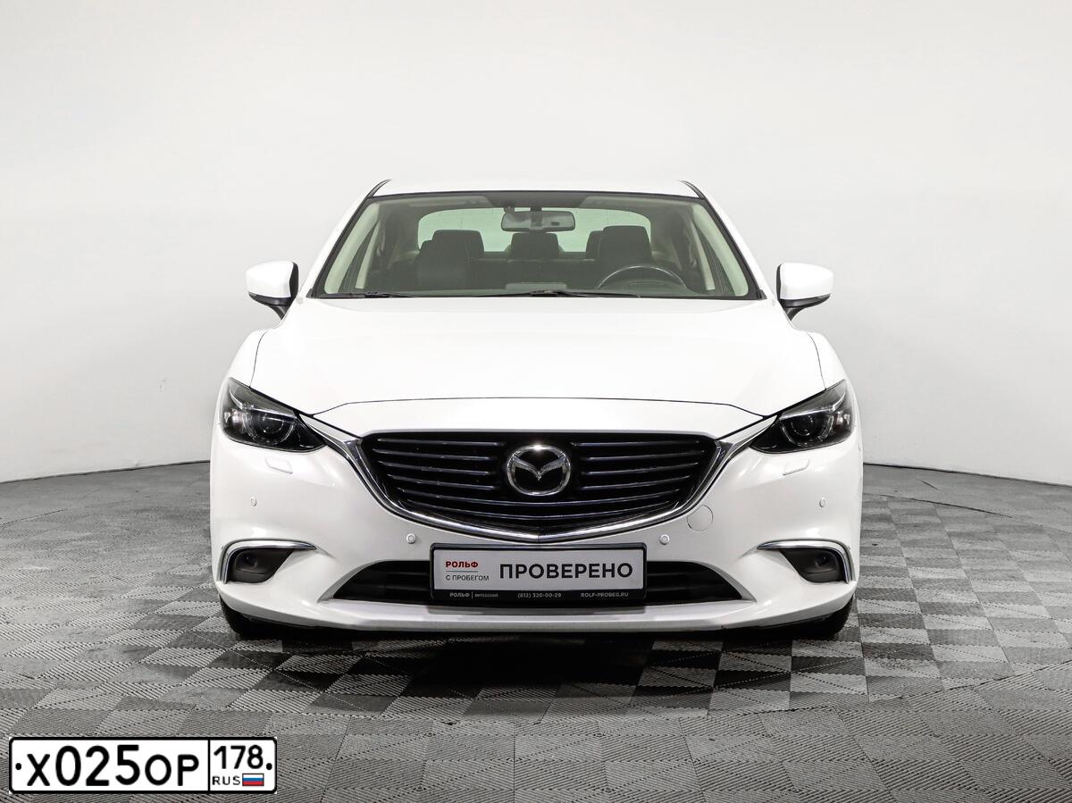 Фото автомобиля MAZDA 6, 2017 — госномер Х025ОР178. Цвет: БЕЛЫЙ ПЕРЛАМУТР