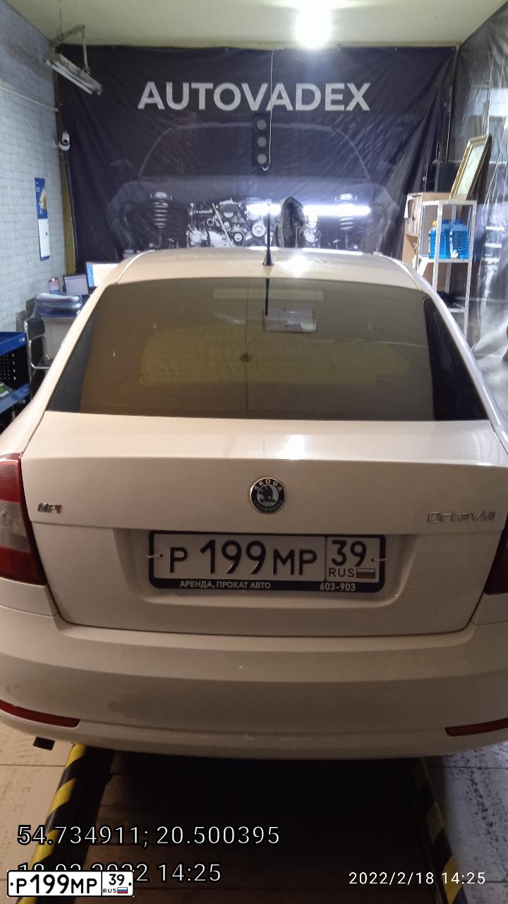 Фото автомобиля SKODA OCTAVIA, 2013 — госномер С039СВ39. Цвет: Белый
