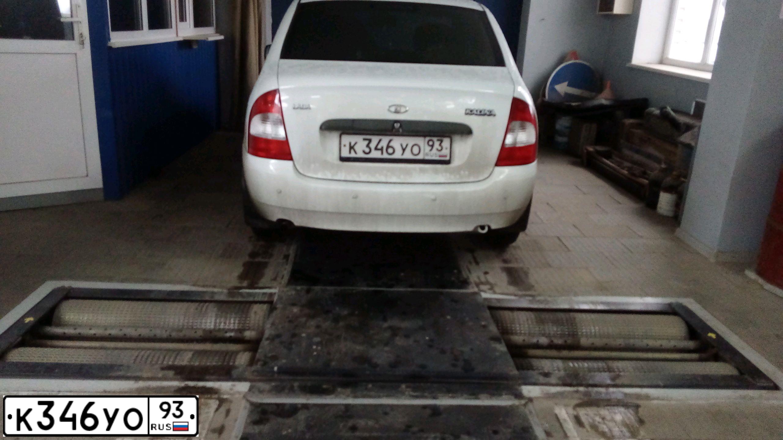 Фото автомобиля LADA 1118 KALINA, 2010 — госномер К346УО93. Цвет: БЕЛЫЙ
