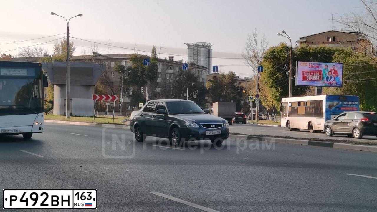 Фото автомобиля LADA 2170 PRIORA, 2012 — госномер М499МС763. Цвет: Серо-сине-зеленый