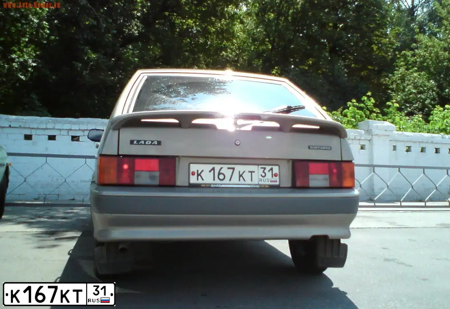 Фото автомобиля LADA 2114 SAMARA, 2007 — госномер К167КТ31. Цвет: СЕРО-БЕЖЕВЫЙ