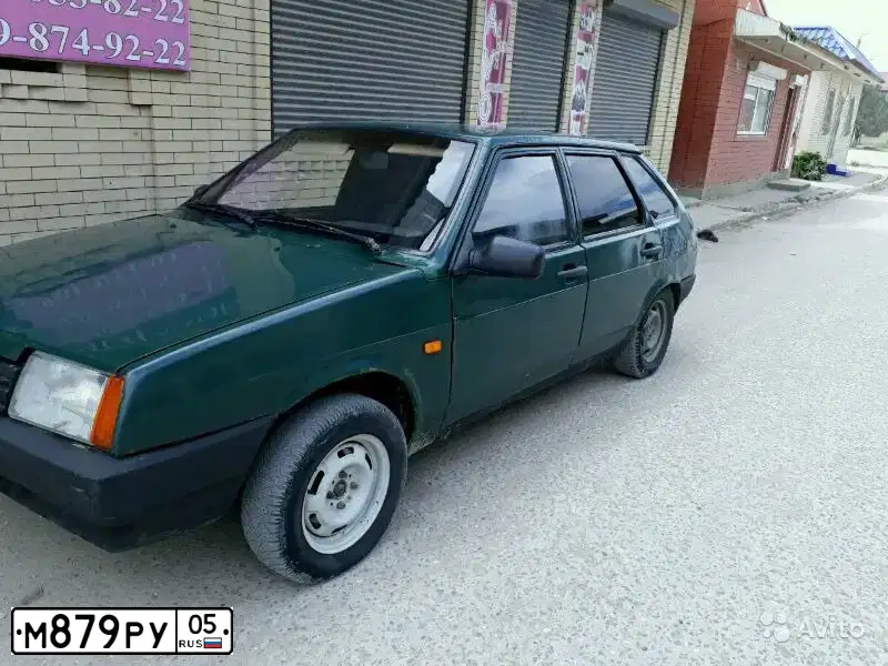 Фото автомобиля LADA 2109 SAMARA, 1998 — госномер М879РУ05. Цвет: ЗЕЛЕНЫЙ