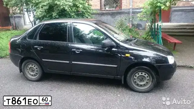 Фото автомобиля LADA 1118 KALINA, 2010 — госномер Н901ВУ15. Цвет: ЧЕРНЫЙ