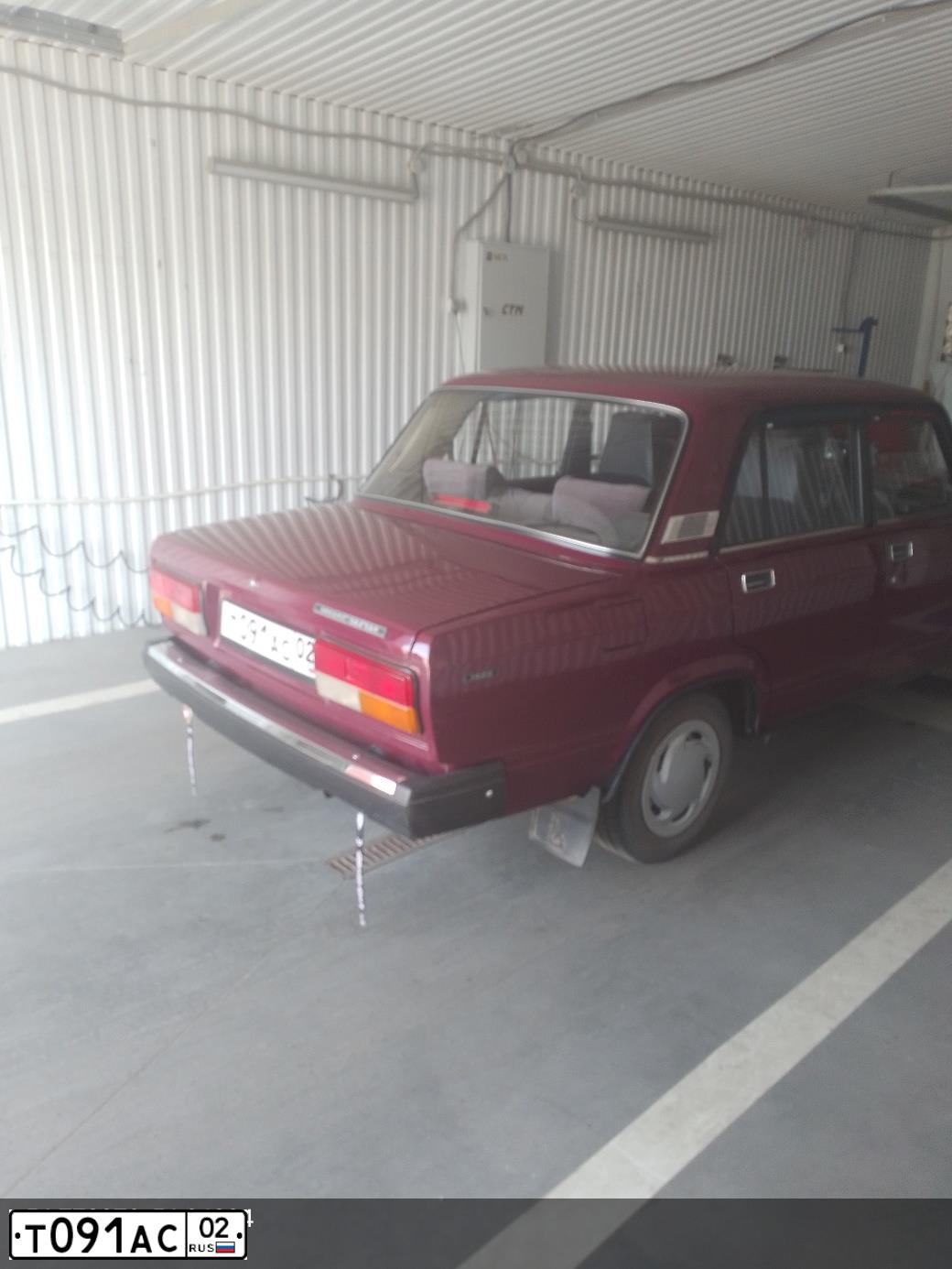 Фото автомобиля LADA 2107, 2003 — госномер Т091АС02. Цвет: ТЕМНО-БОРДОВЫЙ