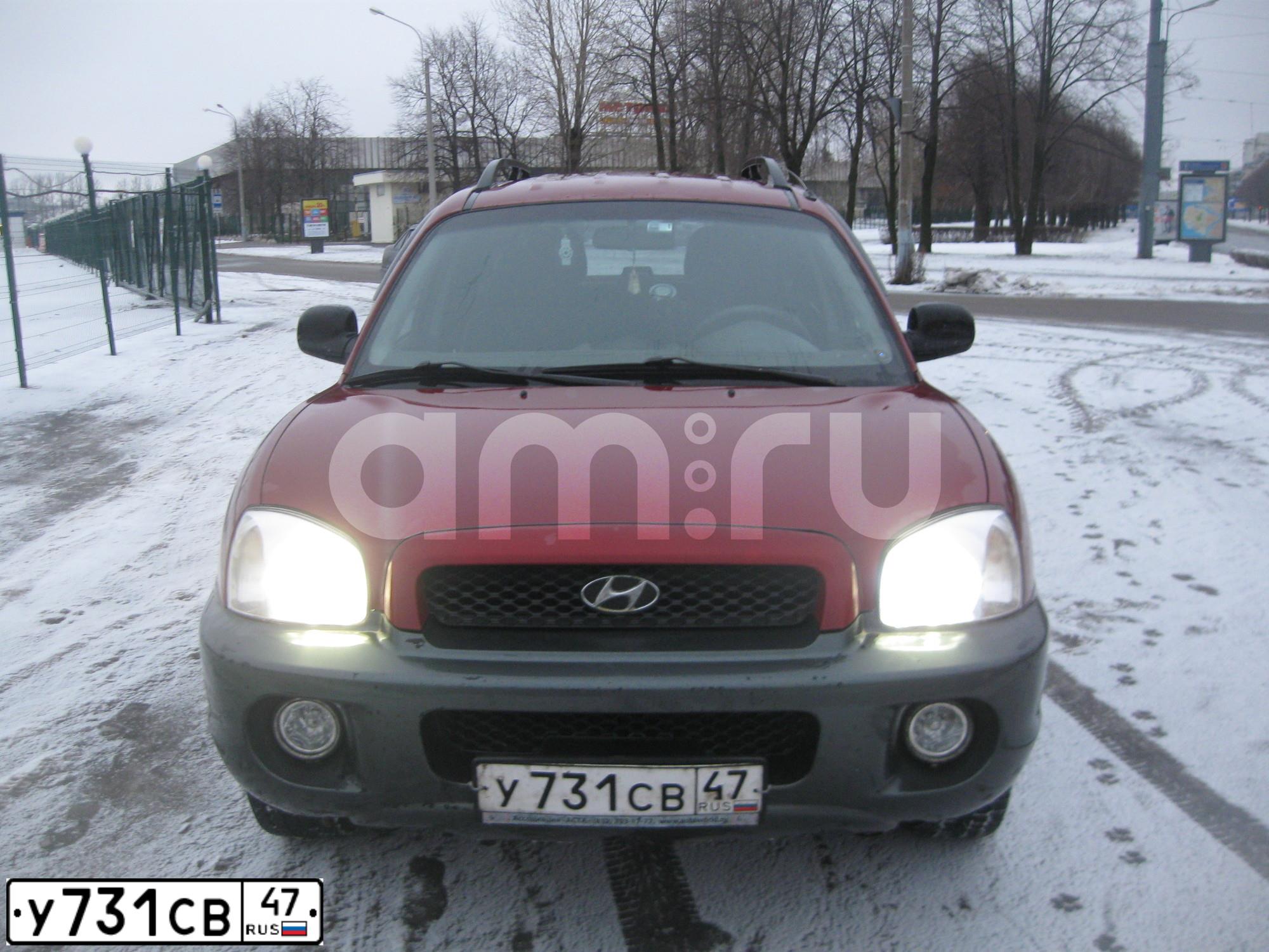 Фото автомобиля HYUNDAI SANTA FE, 2003 — госномер У731СВ47. Цвет: БОРДОВЫЙ