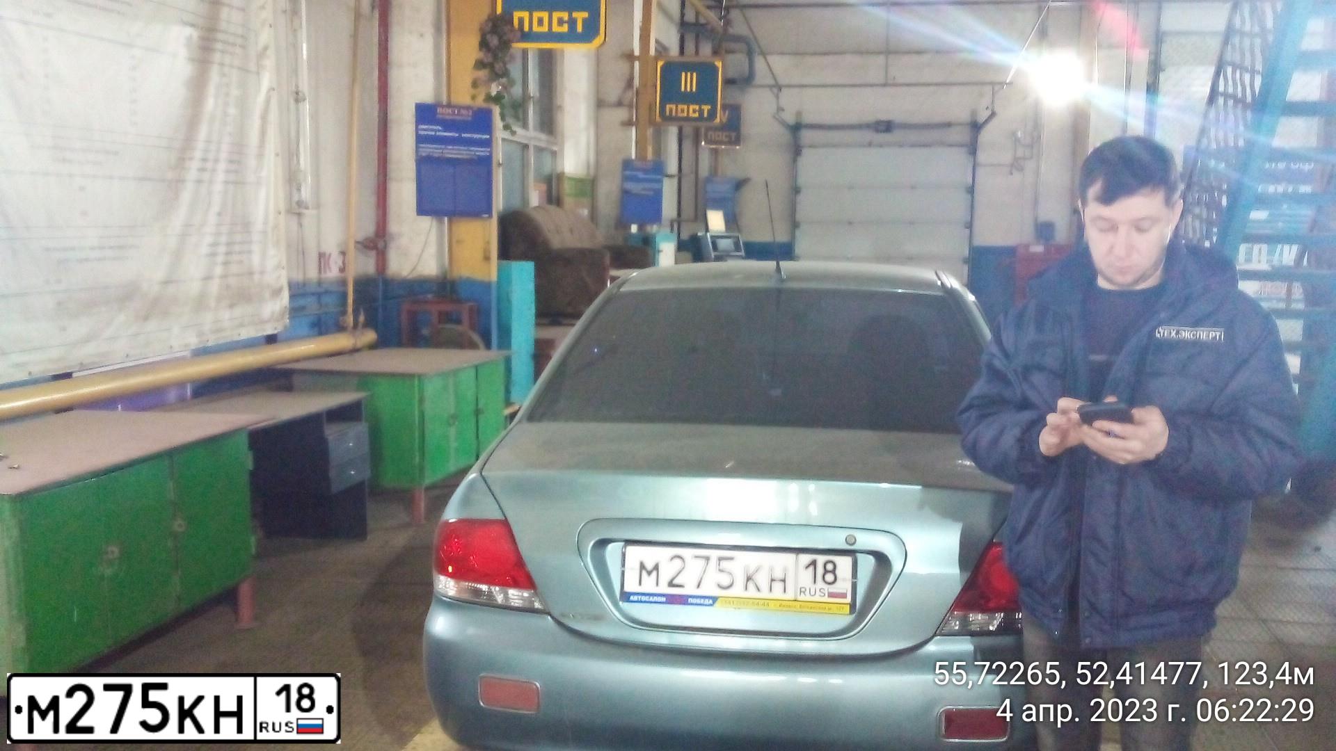 Фото автомобиля MITSUBISHI LANCER, 2006 — госномер М291ВЕ716. Цвет: СВЕТЛО-СЕРО-ЗЕЛЕНЫЙ