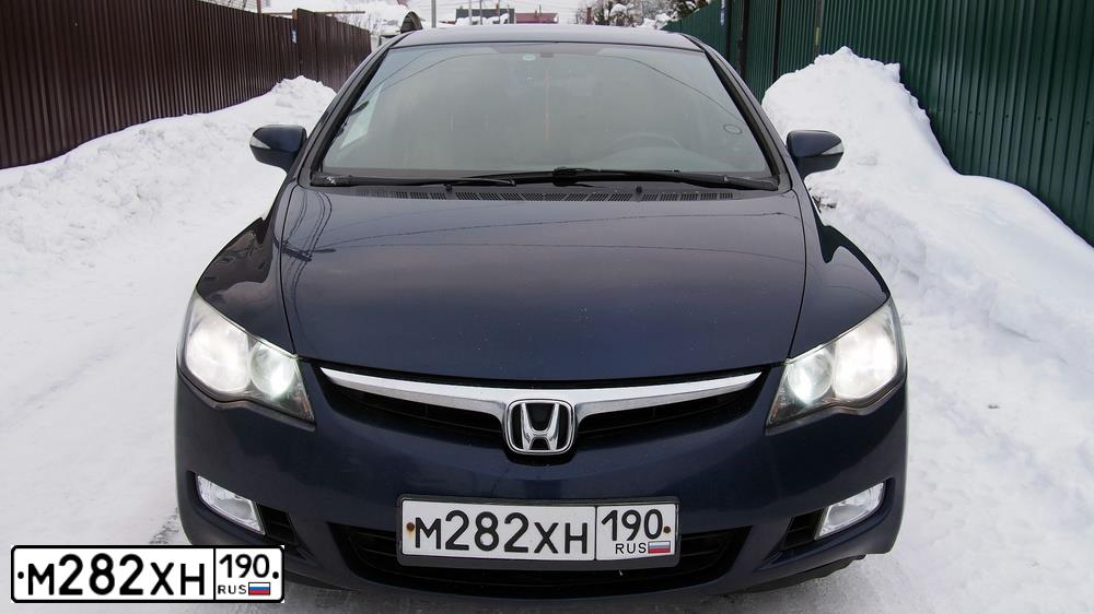 Фото автомобиля HONDA CIVIC, 2008 — госномер Н245НА799. Цвет: СИНИЙ ТЕМНЫЙ