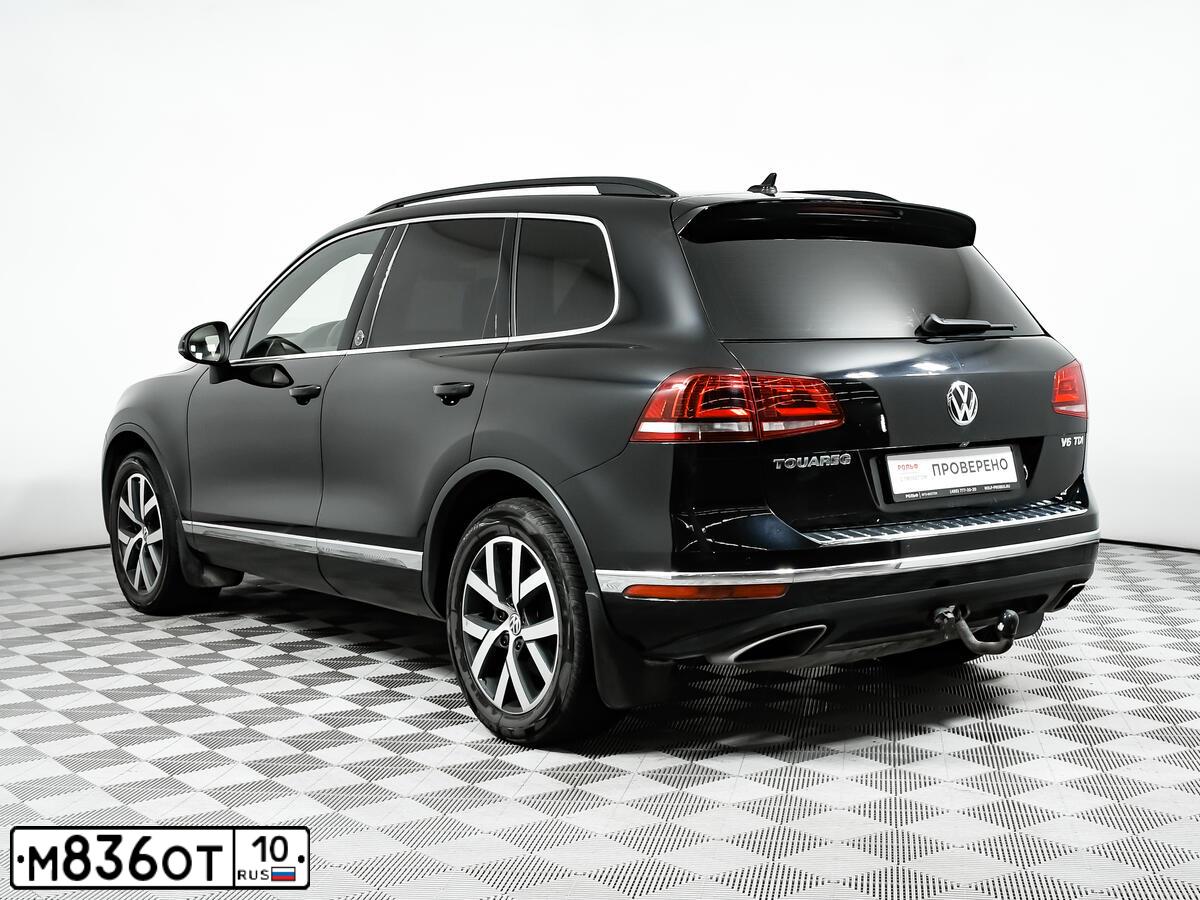 Фото автомобиля VOLKSWAGEN TOUAREG, 2017 — госномер Т558УК790. Цвет: ЧЕРНЫЙ