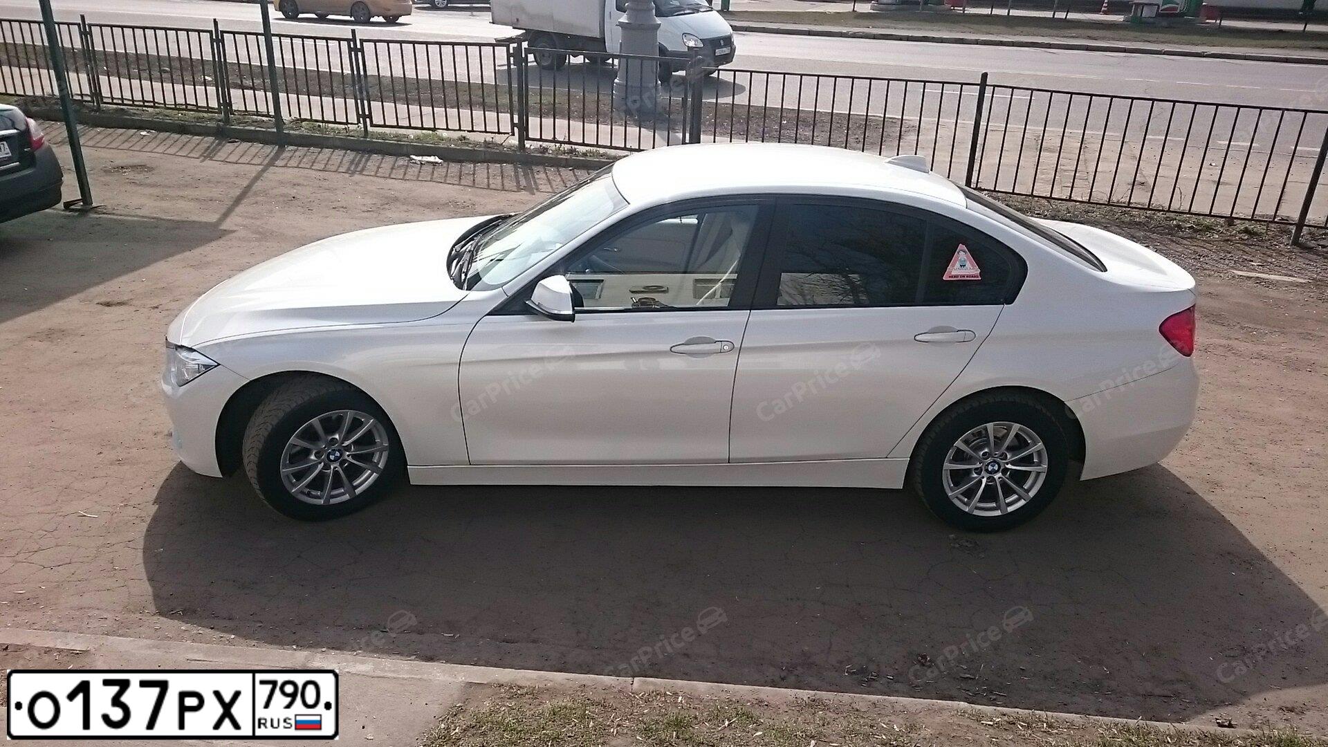 Фото автомобиля BMW SERIE 3, 2013 — госномер Е744МА977. Цвет: БЕЛЫЙ МЕТАЛЛИК