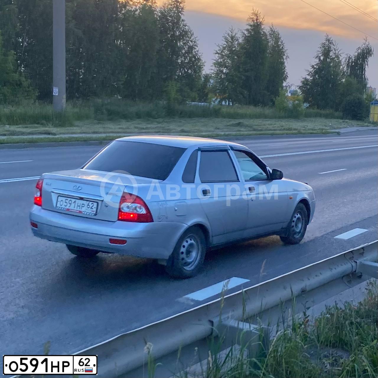 Фото автомобиля LADA 2170 PRIORA, 2008 — госномер О591НР62. Цвет: СВЕТЛО-СЕРЕБРИСТЫЙ МЕТАЛЛ