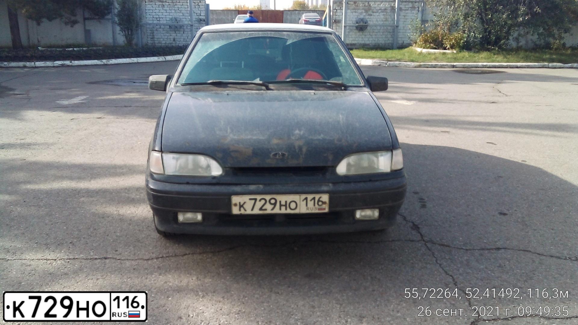 Фото автомобиля LADA 2114 SAMARA, 2008 — госномер О403ММ716. Цвет: Темно-зеленый